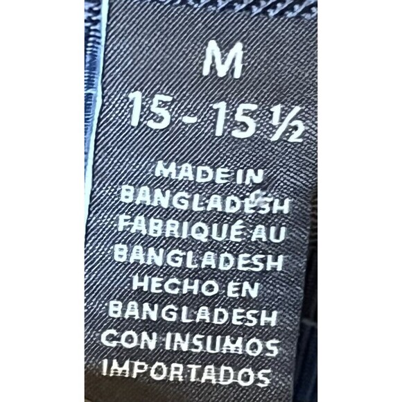 Van Heusen Fitted Men’s M Blue Plaid Long Sleeve Button Down Dress Shirt Used - Picture 4 of 9